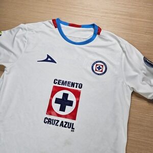 Pirma Cruz Azul Soccer Jersey Mens L White Short Sleeve Liga MX Football READ